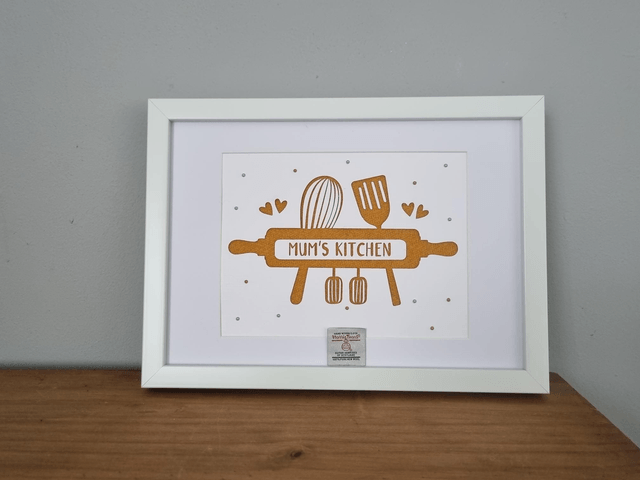 Mum's Kitchen A4 Harris Tweed Frame