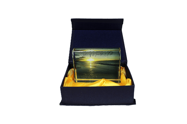 Isle of North Uist Sunset Glass Block 