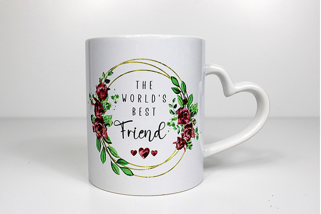 World's Best Friend 11oz Heart Handle Mug