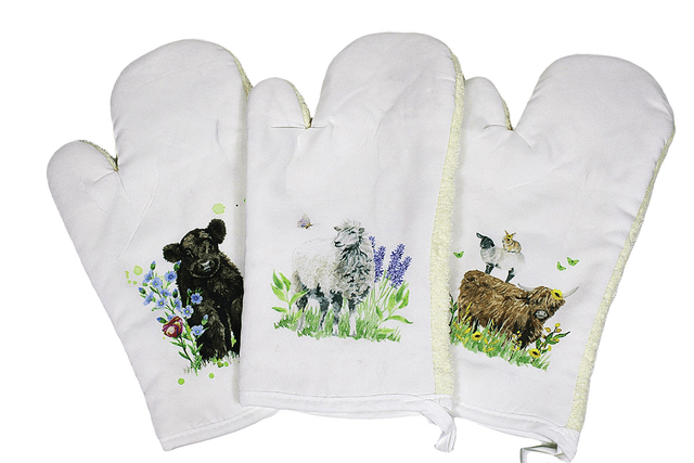 Oven Glove with Farm Animal Design