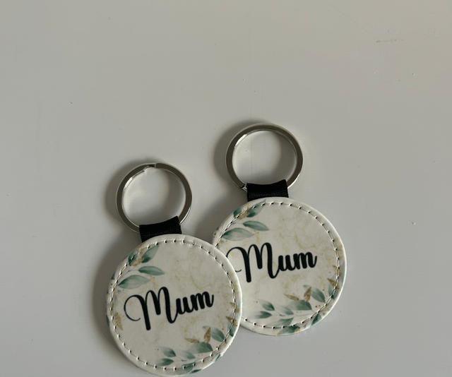 Mum Round Keyring