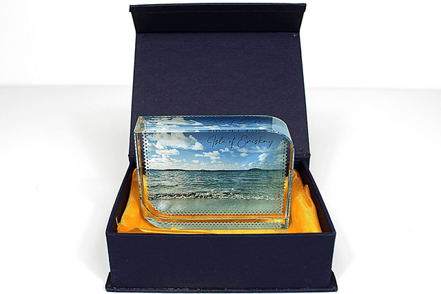 Isle of Eriskay Glass Block