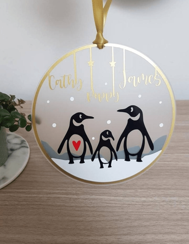 Penguin Couple/Family Hanging Decoration