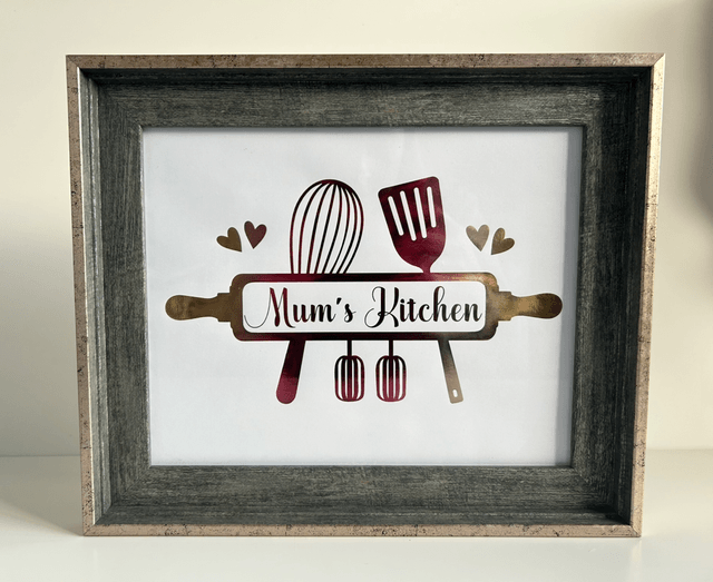 Mum's Kitchen 8x10 Foiled Picture Frame 
