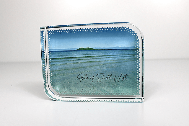Isle of South Uist, Orosay Hill. Glass Block