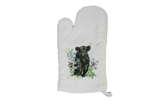 Oven Glove with Cow Design