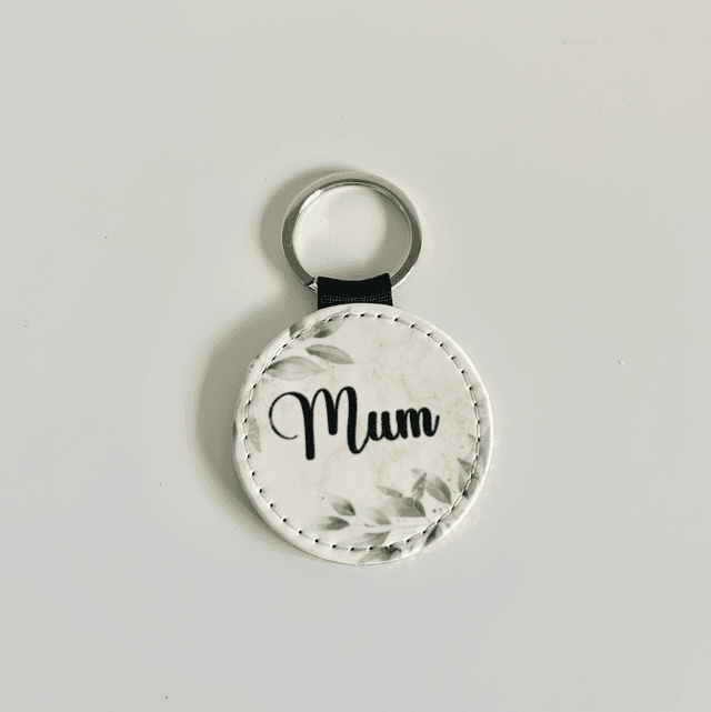 Mum Round Keyring